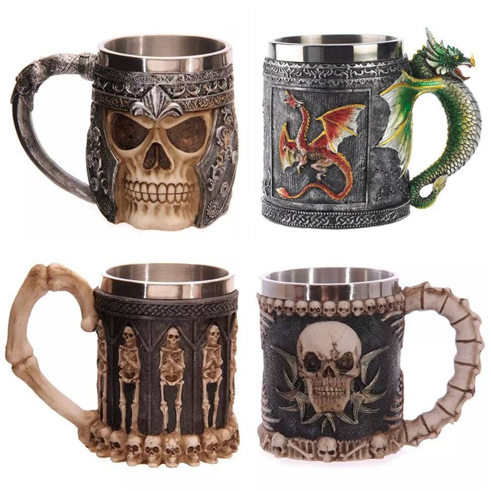 Skull Mugs Coffee 400ML H