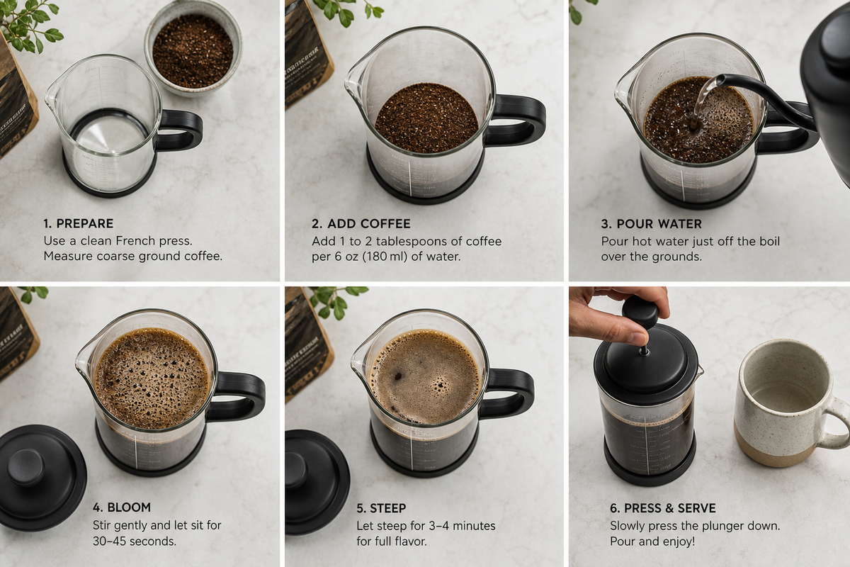 How to Make Coffee in a French Press Step by Step