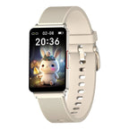 Blood Glucose Smart Bracelet EP08 for Android with USB magnetic charging and TPU strap. Available in black, gold, and silver with a stylish wrist design.