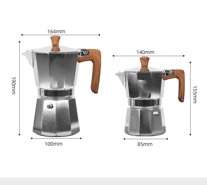 Outdoor Camping Italian Double Valve Mocha Kettle