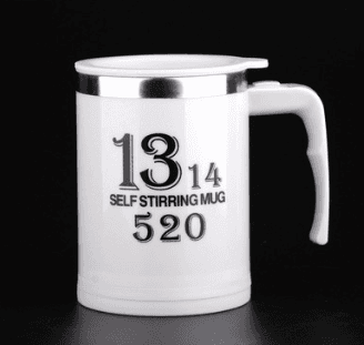 Coffee Self Stirrer Mug With Creative Handle, With Lid Coffee travel mug - StepUp Coffee