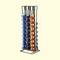 a rack with a bunch of balls in it