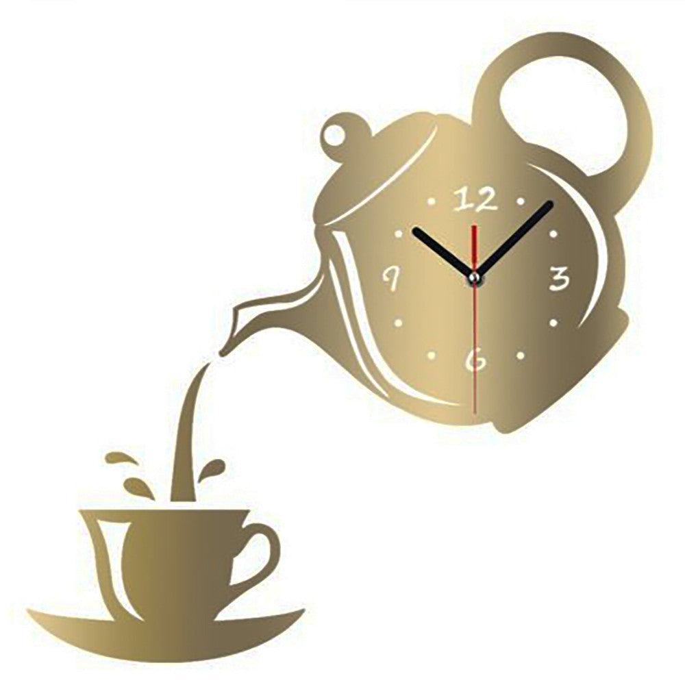 Close-up of Coffee Themed Wall Clock face