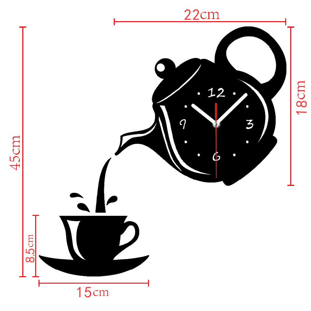 Coffee Themed Wall Clock in a cozy kitchen setting