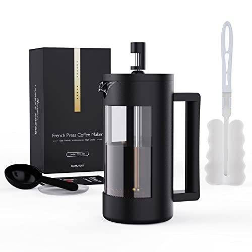 French Press Coffee Maker – 100% BPA Free, Dishwasher Safe, 12oz & 21oz Sizes