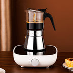 Glass Stainless Steel Moka Pot