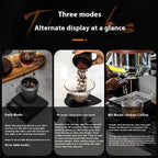 Smart coffee scale with high-precision 0.1g accuracy and built-in timer, compact and rechargeable, ideal for precise pour-over brewing at home or café.