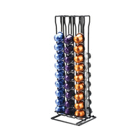 a rack with a bunch of balls in it