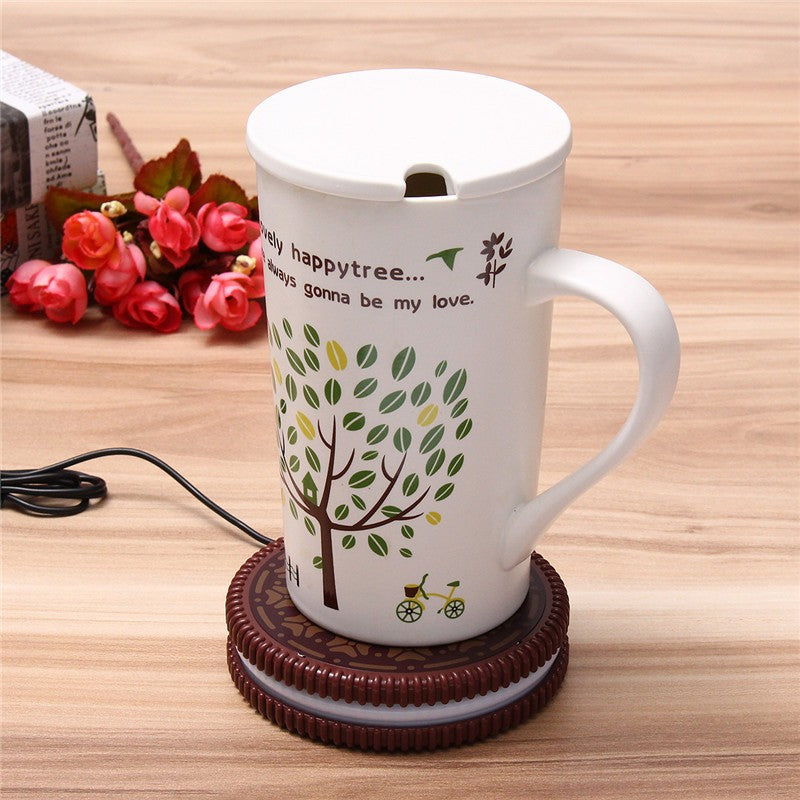 Portable Cookie Shape Cup Mat USB Power Supply Cable Coffee warmer - StepUp Coffee