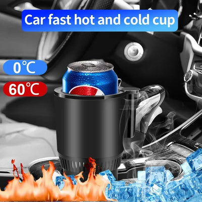 2 In1 Car Heating Cooling Cup 12V Smart Car Cup Holder Digital Temperature Display