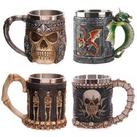 Skull Mugs Coffee 400ML Coffee Mugs - StepUp Coffee