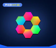 Wireless Smart Phone Controlled LED Modular Honeycomb Light - DIY Hexagonal Quantum Light for iOS & Android