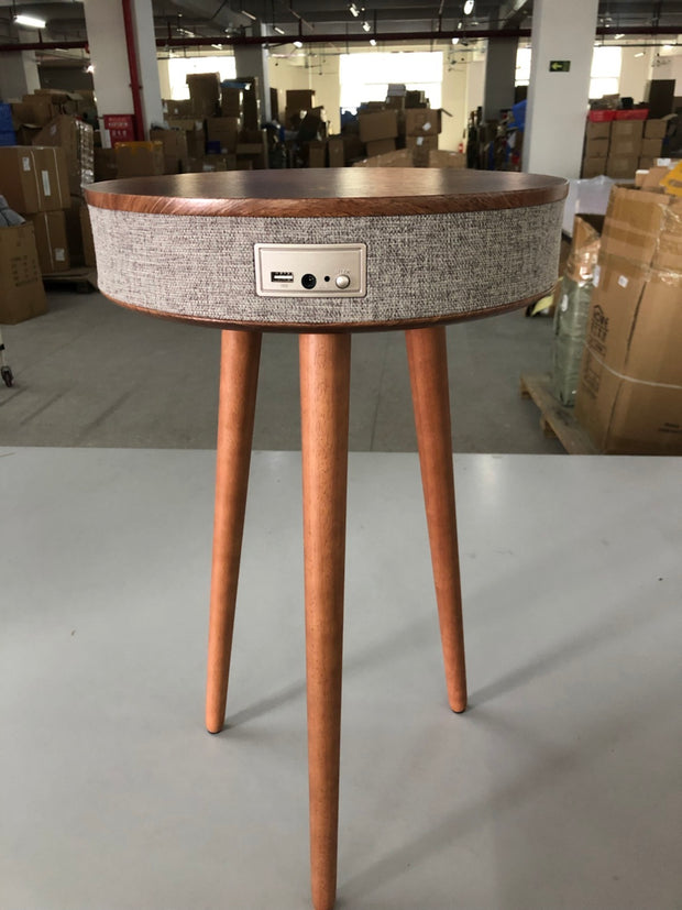 Bluetooth Speaker Small Coffee Table with Wireless Charging | Modern Creative Round Table