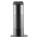 Close-up of Portable Wireless Bean Grinder standing upright. Features a sleek, modern design with USB charging for convenient coffee grinding.
