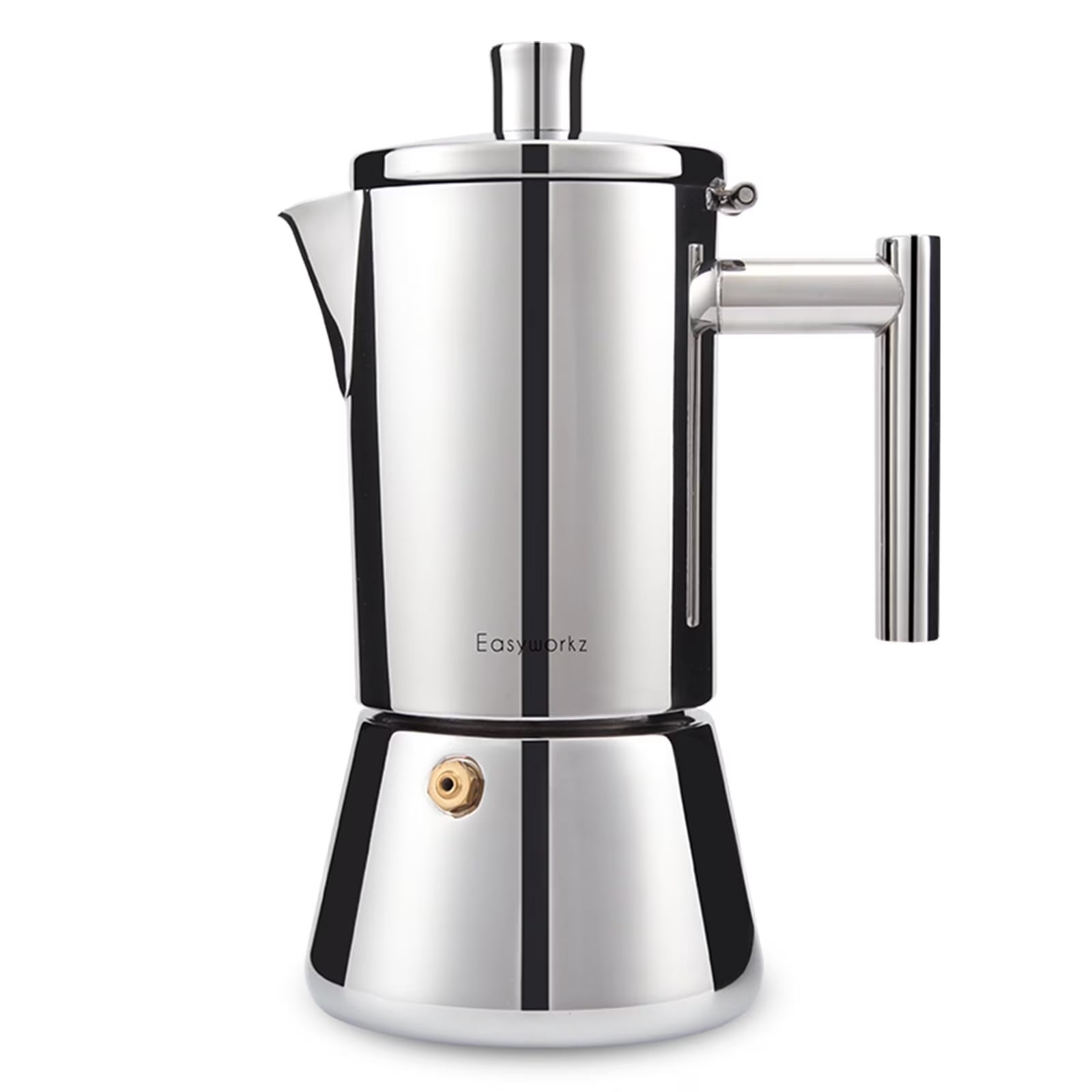 StepUp Stainless Steel Moka Pot – 4/6/10-Cup Stovetop Espresso Maker