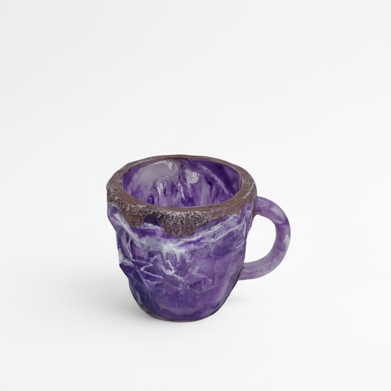 Crystal Coffee Mug – 14oz (Mineral-Inspired Resin Design)
