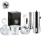 Stainless steel reusable Nespresso pod with tamper spoon for Original Line Essenza Mini and Pixie, 4g capacity