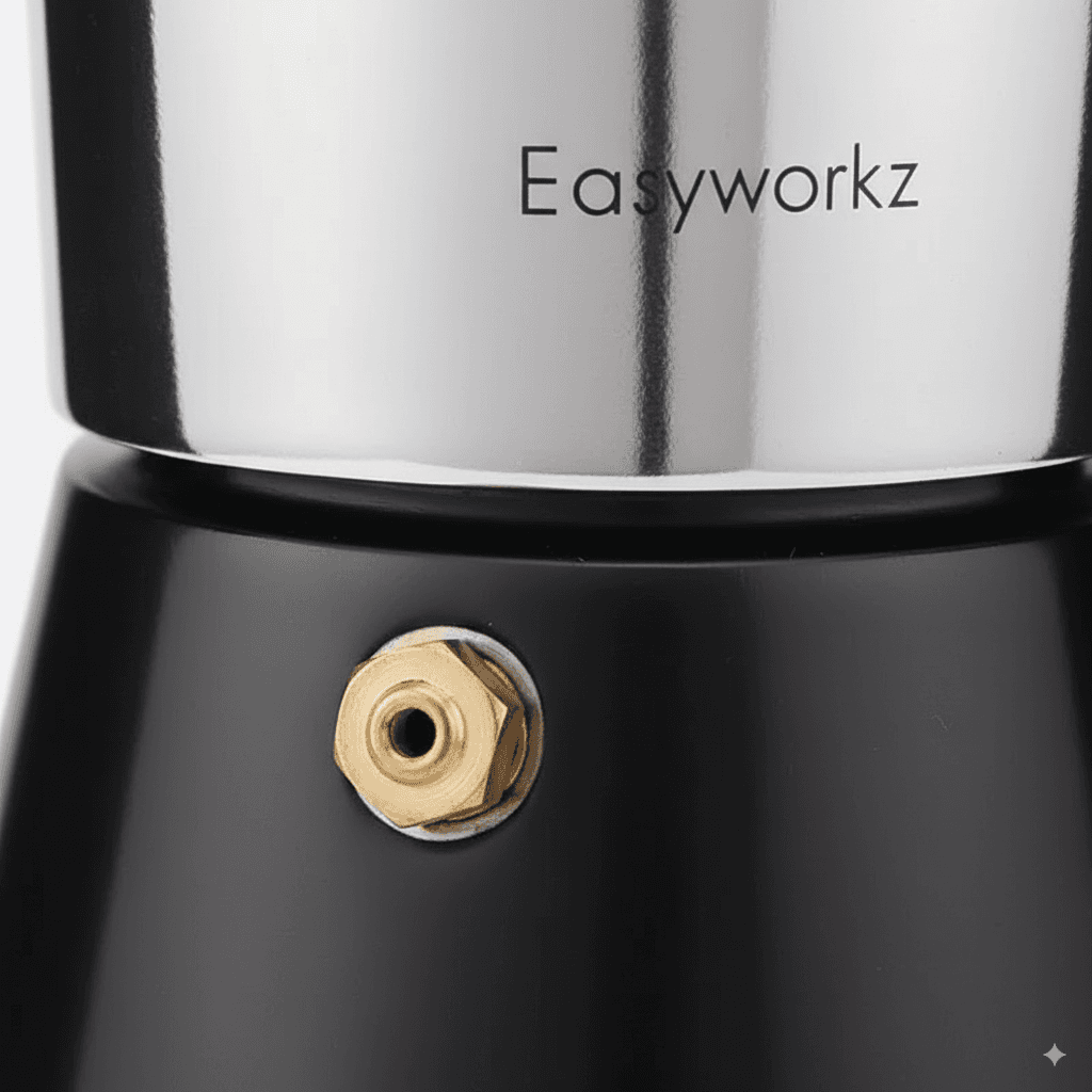 StepUp Stainless Steel Moka Pot – 4/6/10-Cup Stovetop Espresso Maker