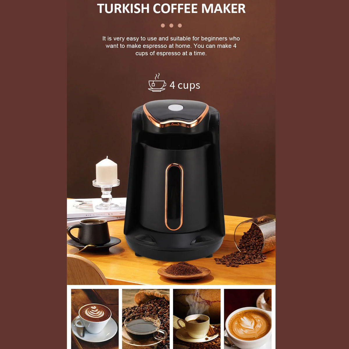 4-Cup Turkish Coffee Maker