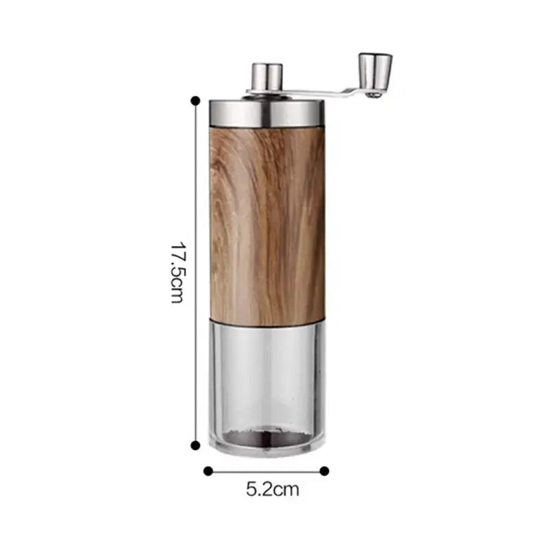 Coffee Manual Hand Grinder Portable Wood Grain Stainless Steel Coffee Grinders - StepUp Coffee