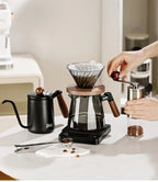Bincoo Pour Over Coffee Maker Set 800ml Glass Carafe Coffee with Glass Coffee Filter Drip Coffee Maker Set for Home or Office