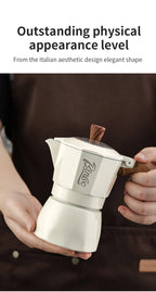 Dual Valve Moka Pot Set with Heater, Home Espresso Maker