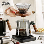 Bincoo Pour Over Coffee Maker Set 800ml Glass Carafe Coffee with Glass Coffee Filter Drip Coffee Maker Set for Home or Office