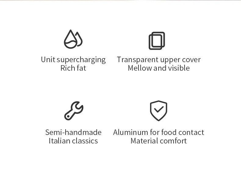 Dual Valve Moka Pot Set with Heater, Home Espresso Maker