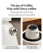 Dual Valve Moka Pot Set with Heater, Home Espresso Maker