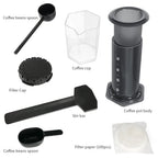 Portable AeroPress XL Espresso Coffee Maker – 250ml French Press Air Press Drip Coffee Pot with Biodegradable Filter Papers