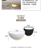 Nordic Minimalist Round Coffee Table, Luxury Glamour Design