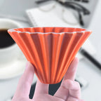 StepUp Coffee Origami Ceramic Pour Over Dripper, Handmade Cone Brewer