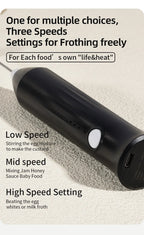USB 3-Speed Milk Frother