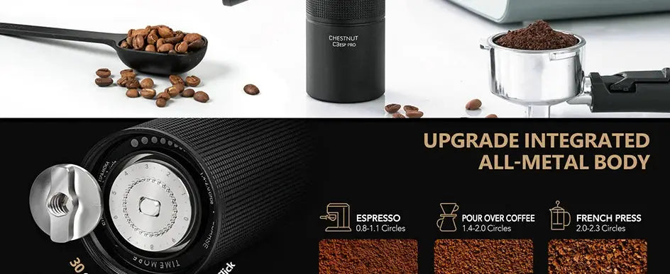 TIMEMORE C3ESP manual coffee grinder side view