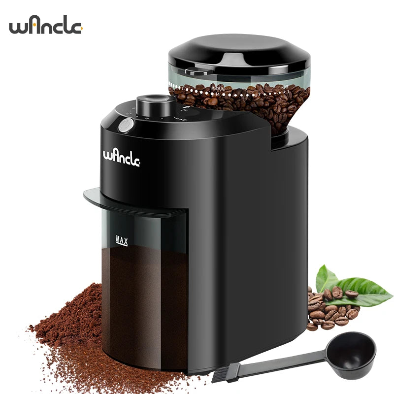 Wancle Compact Burr Coffee Grinder - 28 Settings Electric Coffee Bean Grinder for Espresso, French Press, Cold Brew