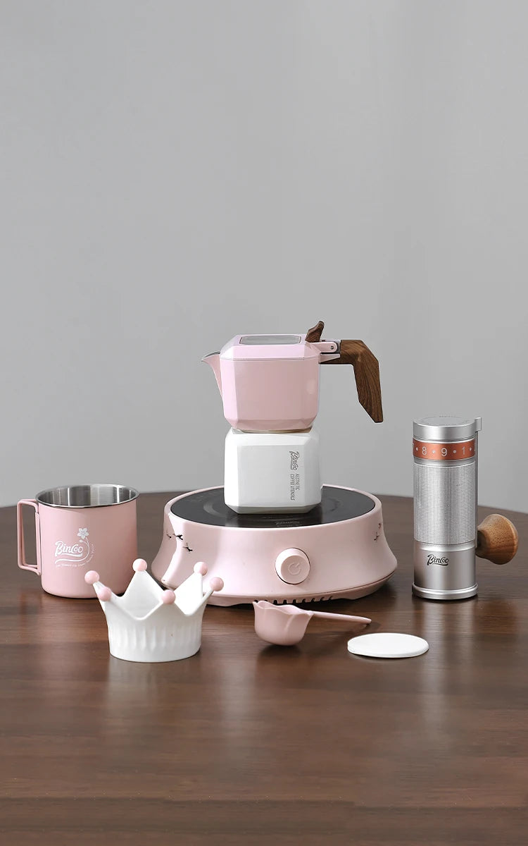 Double Valve Moka Pot Square Coffee Pot Espresso Pot Coffee Extraction Maker