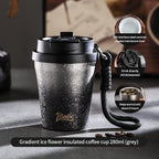 280ml Double Wall Ceramic Lined Travel Mug Car