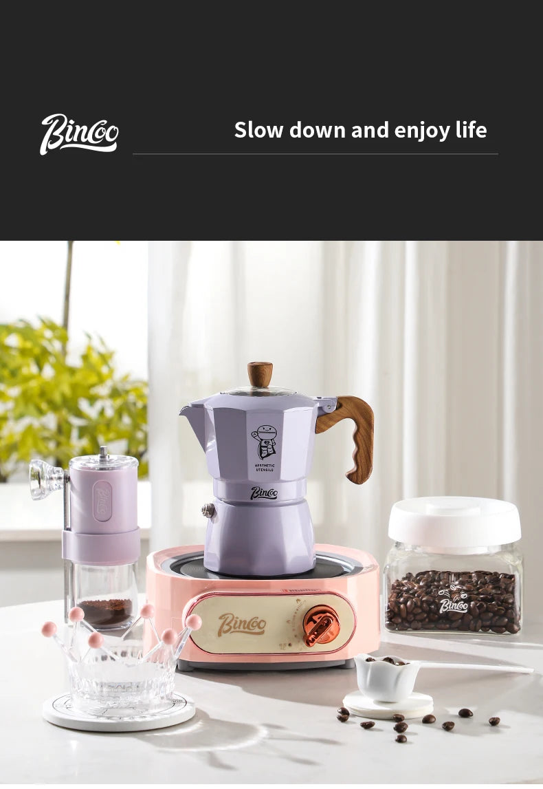 Double Valve Moka Pot Espresso Maker Manual Brewed