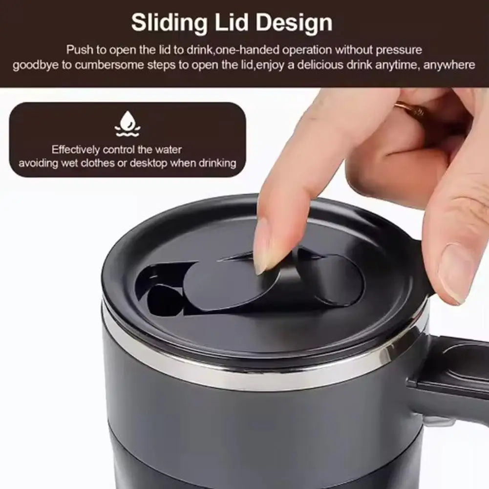 Automatic Stirring Mug - Stainless Steel Drinkware