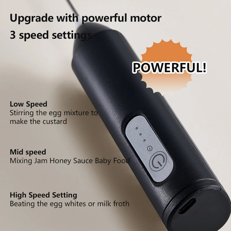 USB 3-Speed Milk Frother