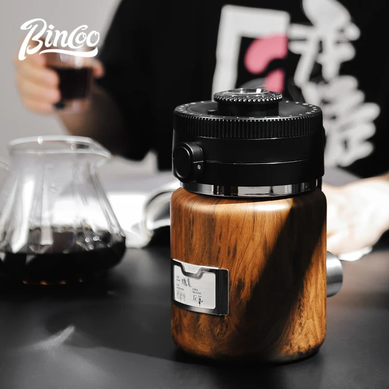 Bincoo 1000ml Airtight Coffee Canister - Vacuum Seal Stainless Steel Airscape Container for Coffee Beans | Kitchen Storage