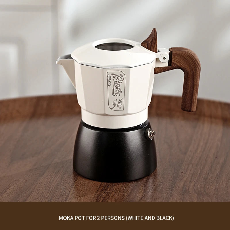 Double-valve Italian Moka Pot Aluminum Coffee