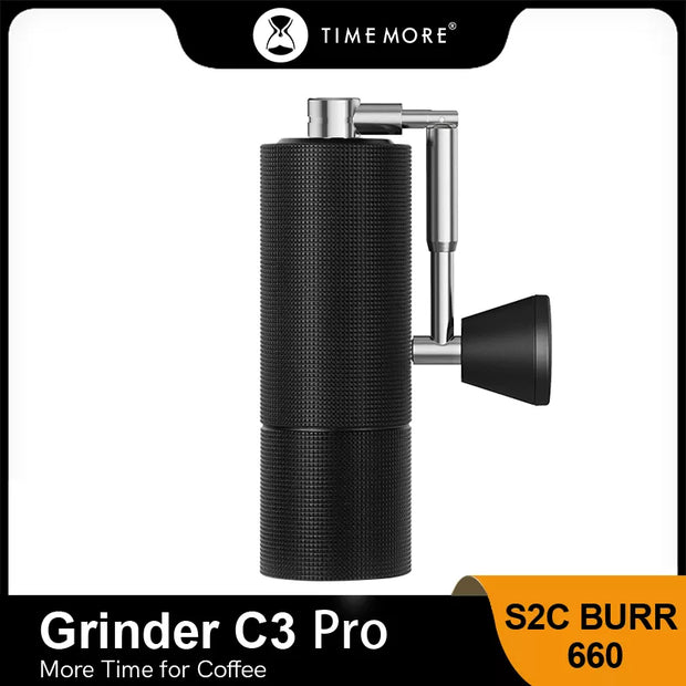 TIMEMORE Portable Manual Coffee Grinder STAINLESS STEEL BURRS, Chestnut C3 PRO Coffee Grinders - StepUp Coffee