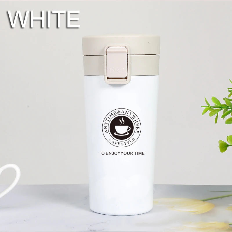 0.5L Stainless Steel Thermal Mug - Leak-proof Coffee Flask