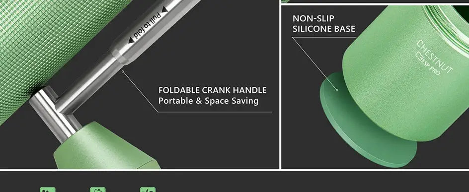 StepUP Coffee Manual Coffee Grinder Chestnut C3 ESP Pro – Steel Conical Burr