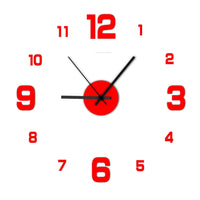 Decorative wall clock in red