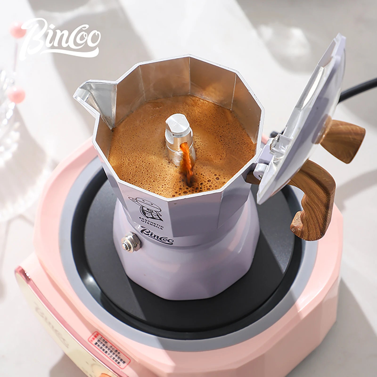 Double Valve Moka Pot Espresso Maker Manual Brewed