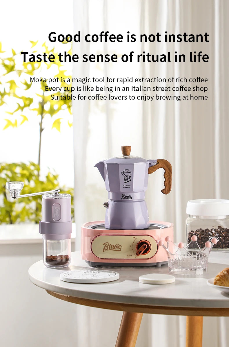 Double Valve Moka Pot Espresso Maker Manual Brewed