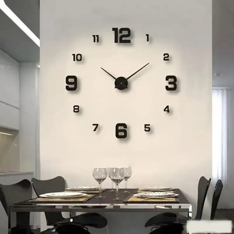 Decorative Kitchen Wall Clock on a living room wall