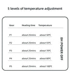 100°C Cup Heater Mug Warmer with wood grain finish and digital power button, ideal for heating coffee, tea, or milk at 5 adjustable temperatures.